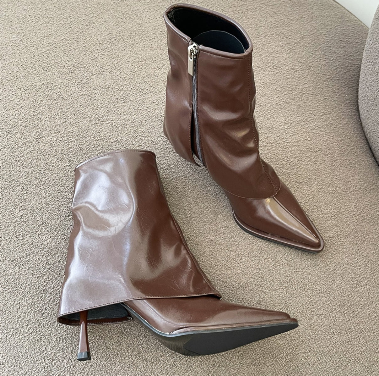 Drape Point Ankle Boots