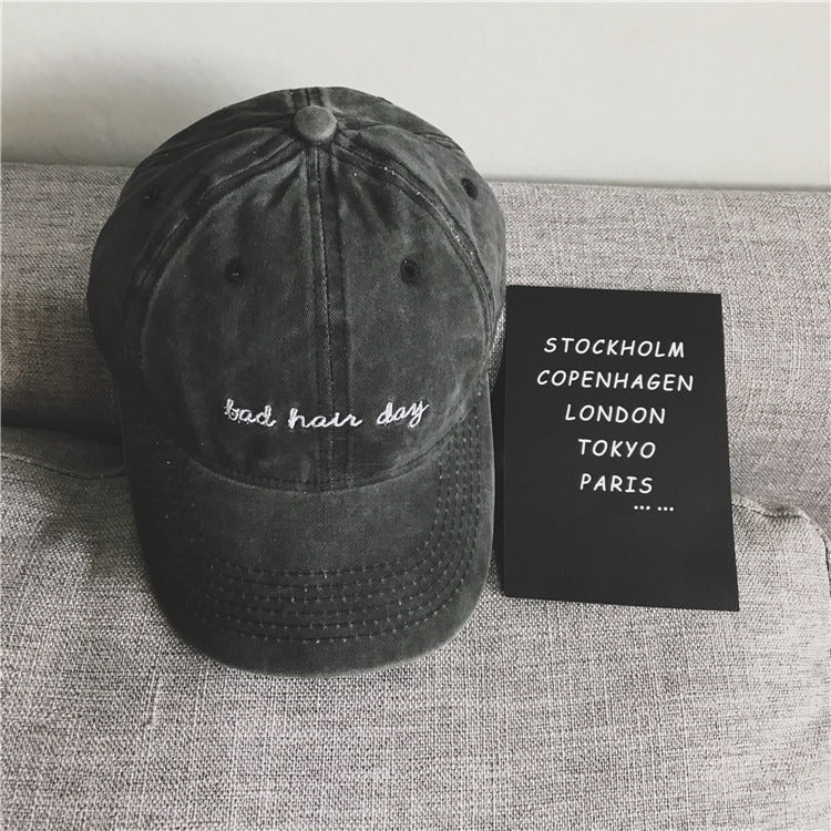 Bad Hair Day Cap – Washed Cotton Dad Hat