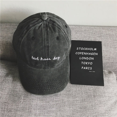 Bad Hair Day Cap – Washed Cotton Dad Hat