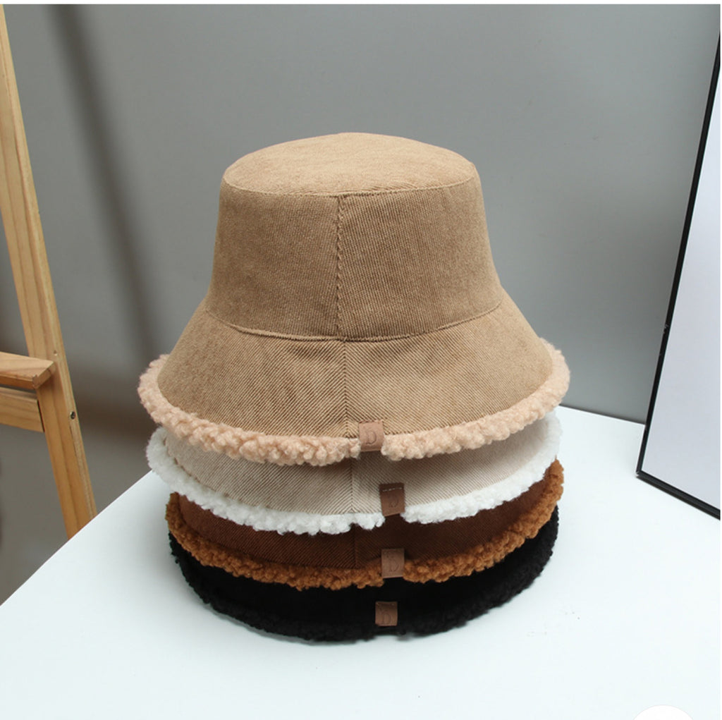 Teddy Trim Reversible Bucket Hat