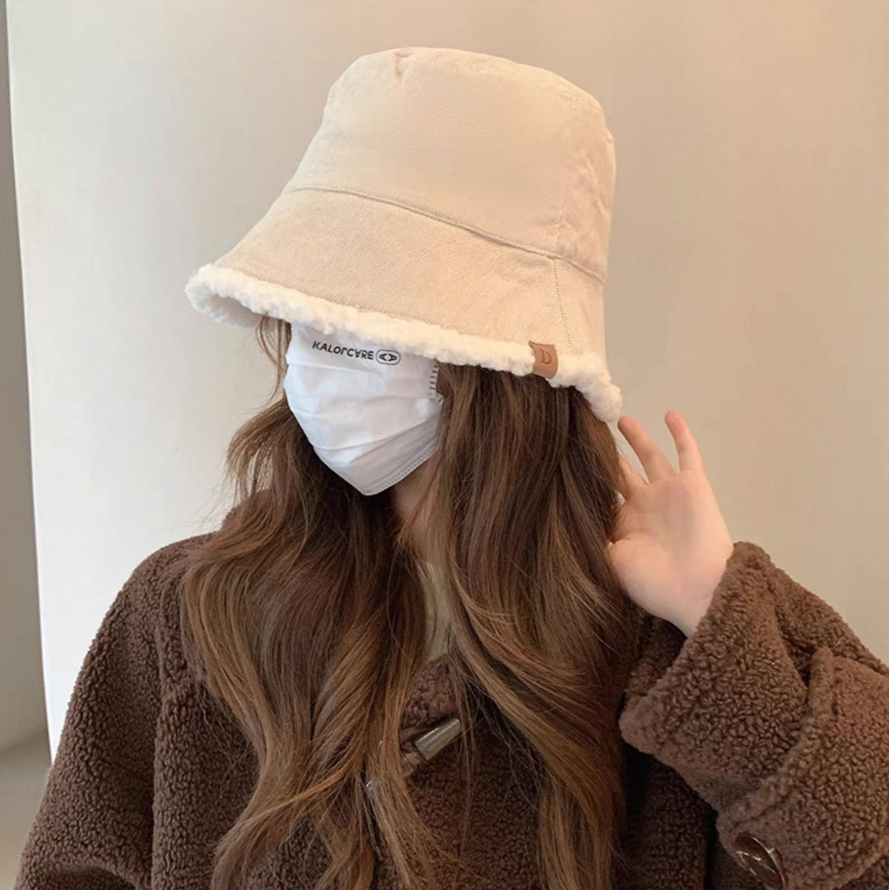 Teddy Trim Reversible Bucket Hat