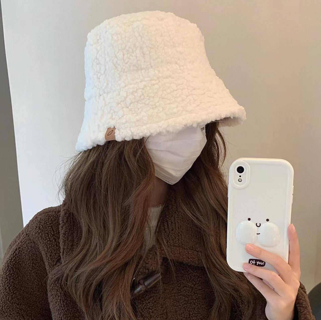 Teddy Trim Reversible Bucket Hat