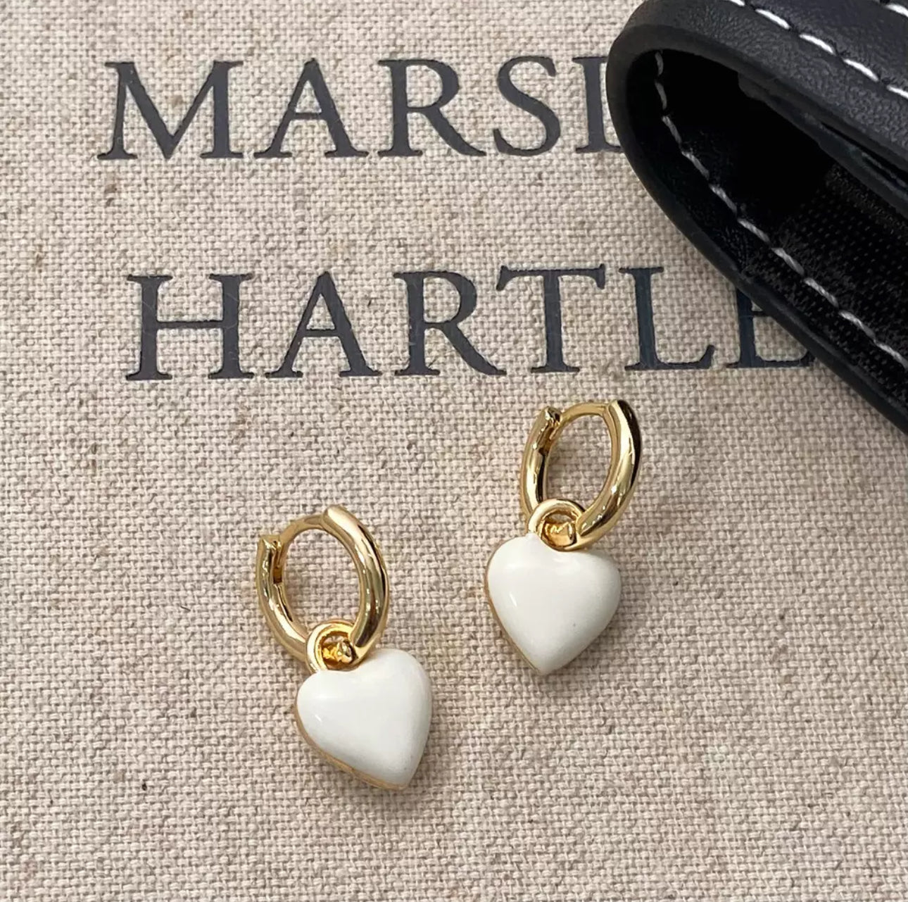 Glossy Heart Huggie Earrings