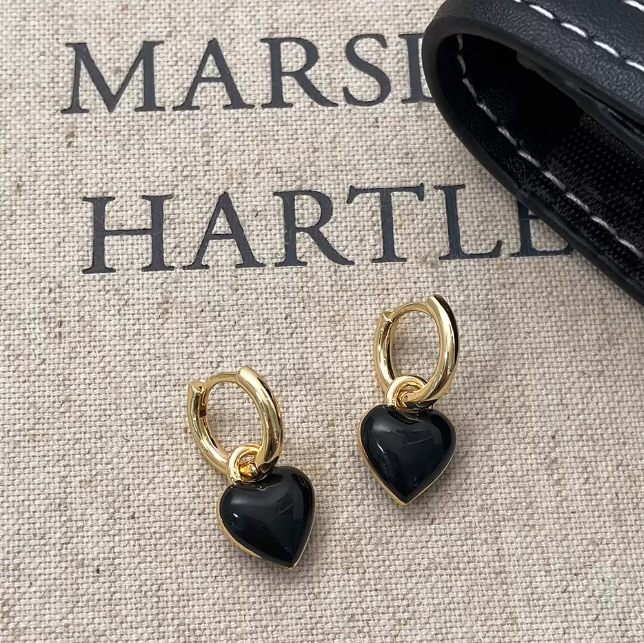 Glossy Heart Huggie Earrings