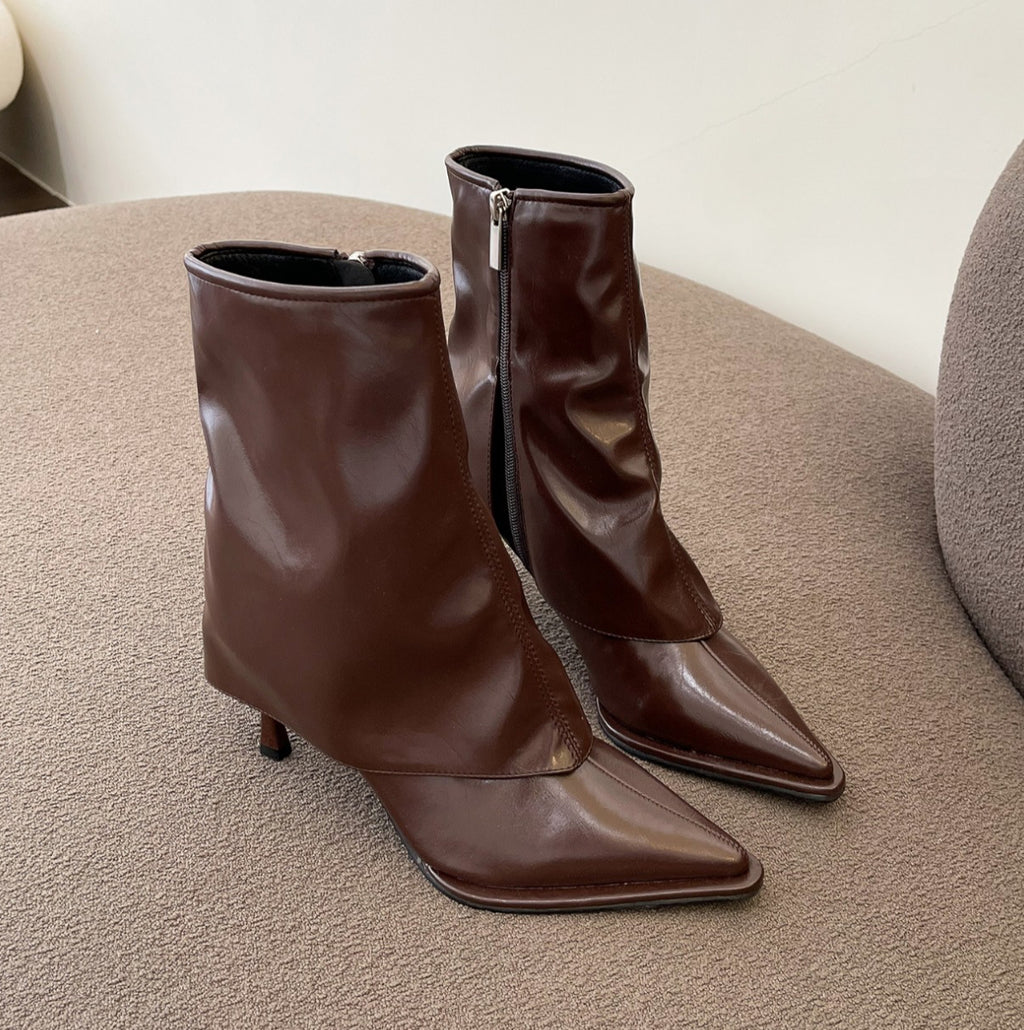Drape Point Ankle Boots