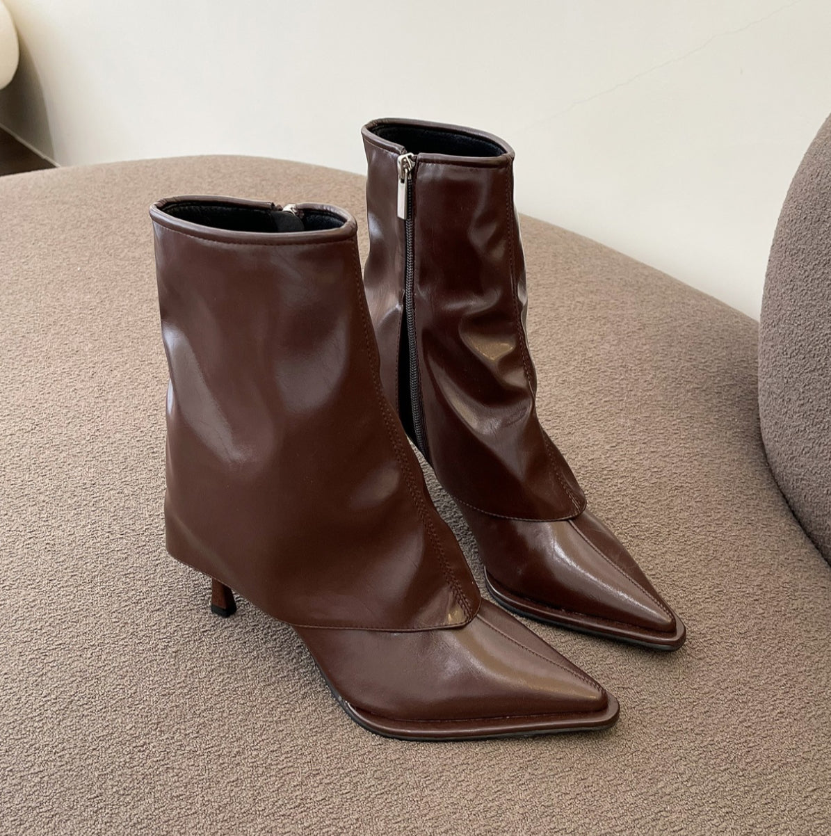 Drape Point Ankle Boots