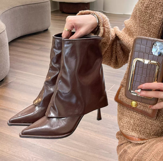 Drape Point Ankle Boots