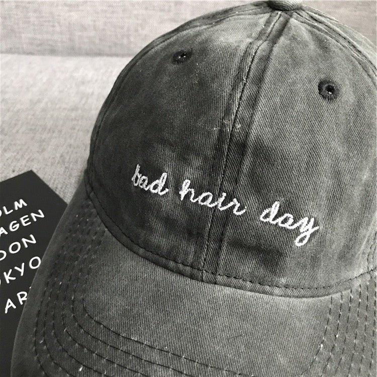 Bad Hair Day Cap – Washed Cotton Dad Hat