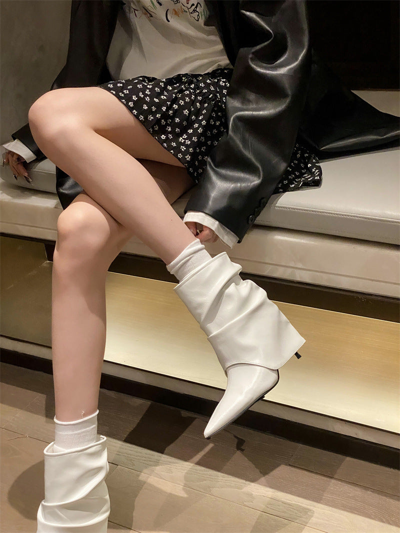 Pointed Slouch Ankle Boots
