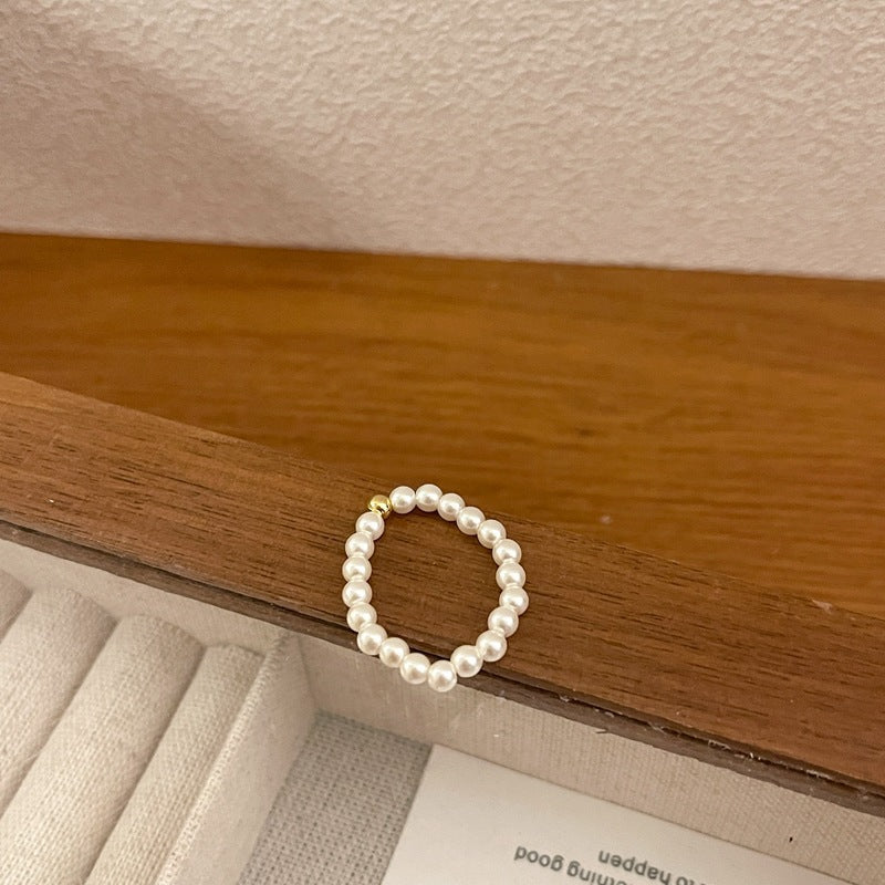 Layered Pearl Bead Ring