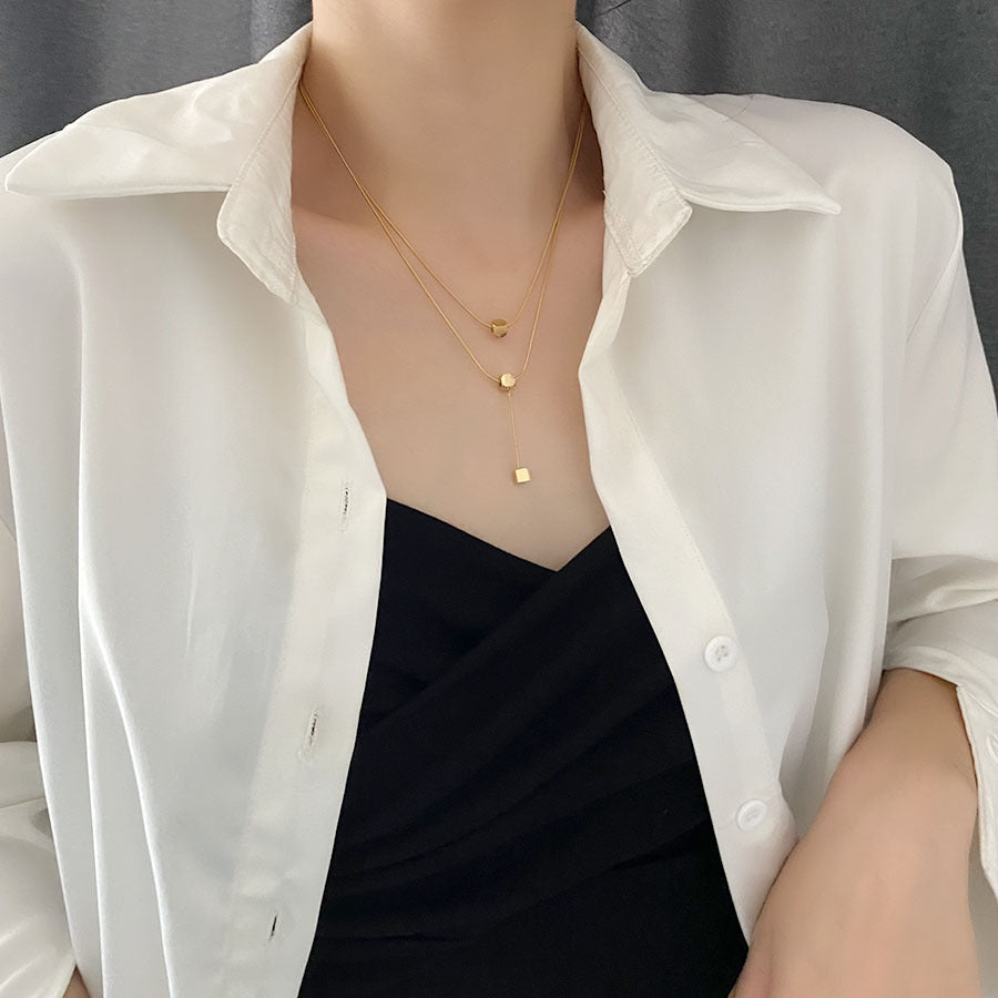 Sliding Cube Necklace