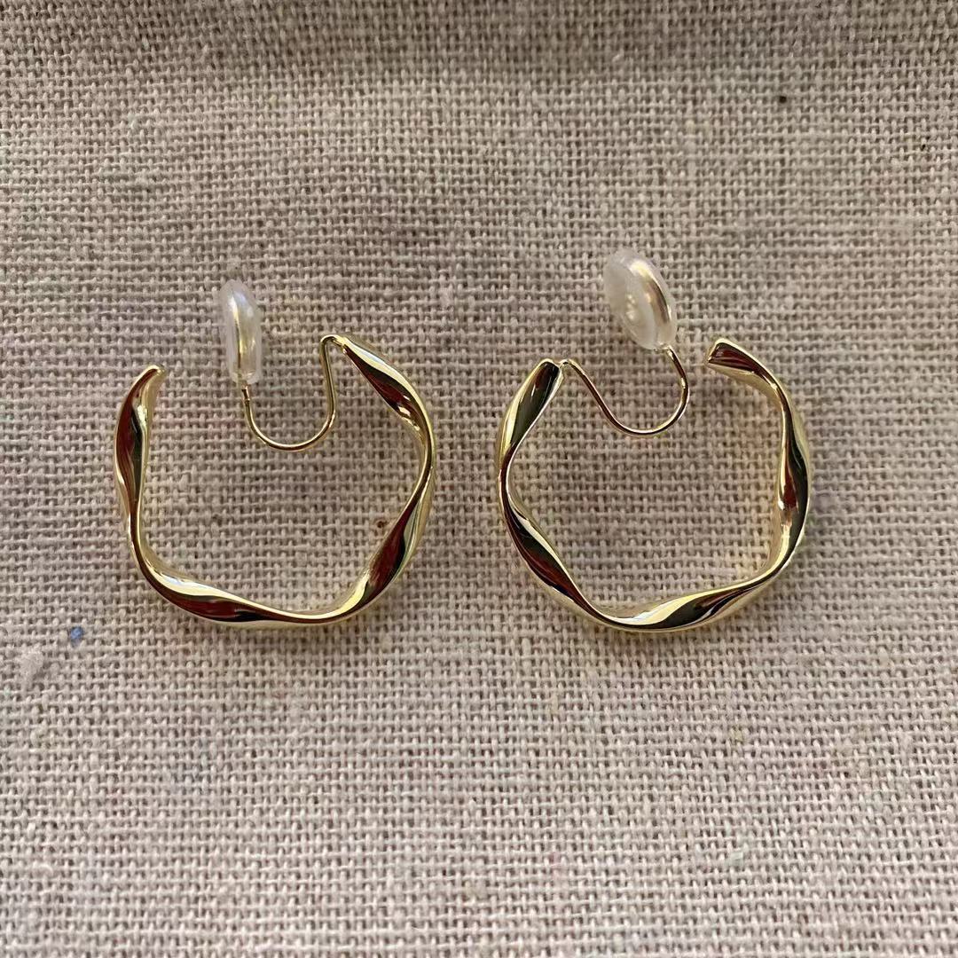 Twist Gold-Tone Hoop Earrings