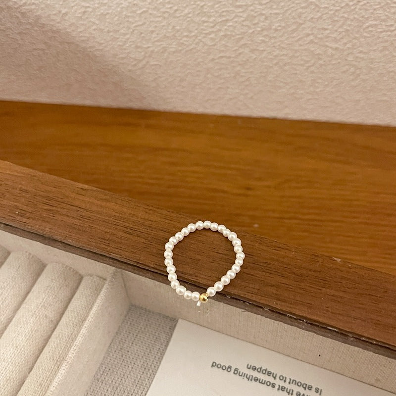 Layered Pearl Bead Ring