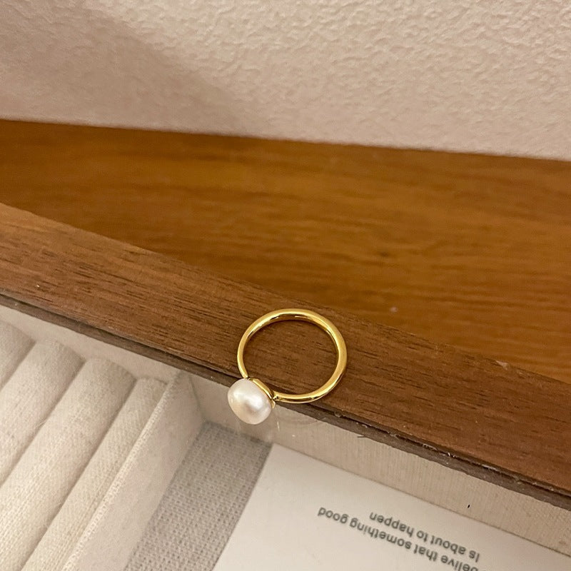 Layered Pearl Bead Ring
