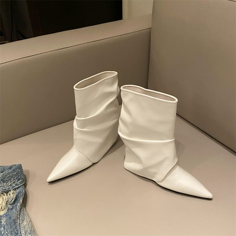 Pointed Slouch Ankle Boots