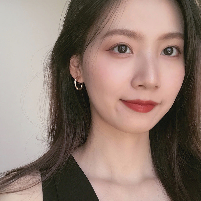 Twist Gold-Tone Hoop Earrings