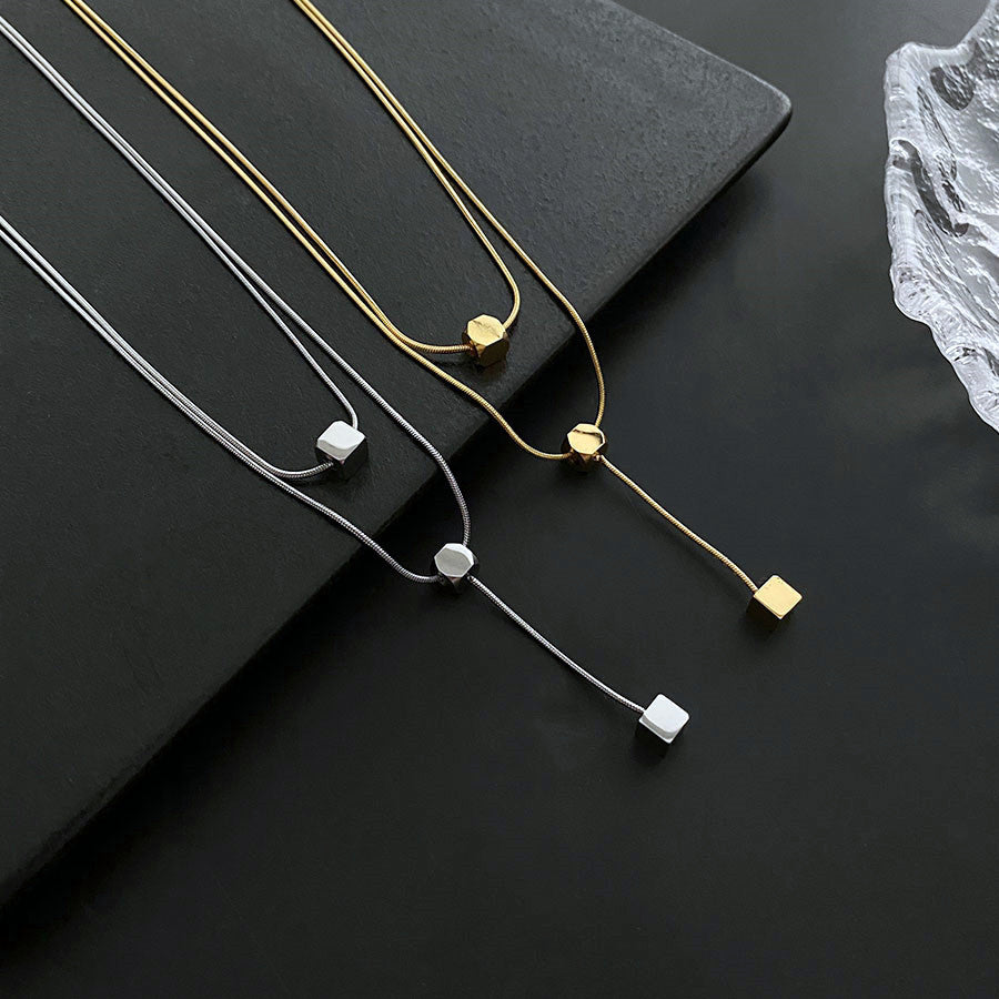 Sliding Cube Necklace