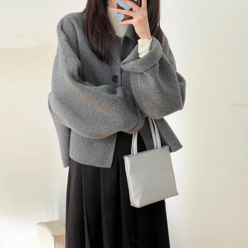 Urban Chic Wool Blend Button-Up Coat