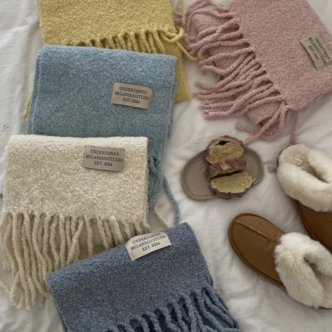 Soft Cloud Bouclé Scarf