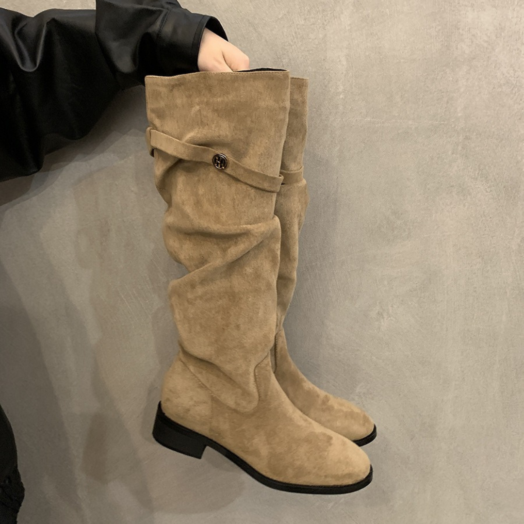 French Suede Knee Boots