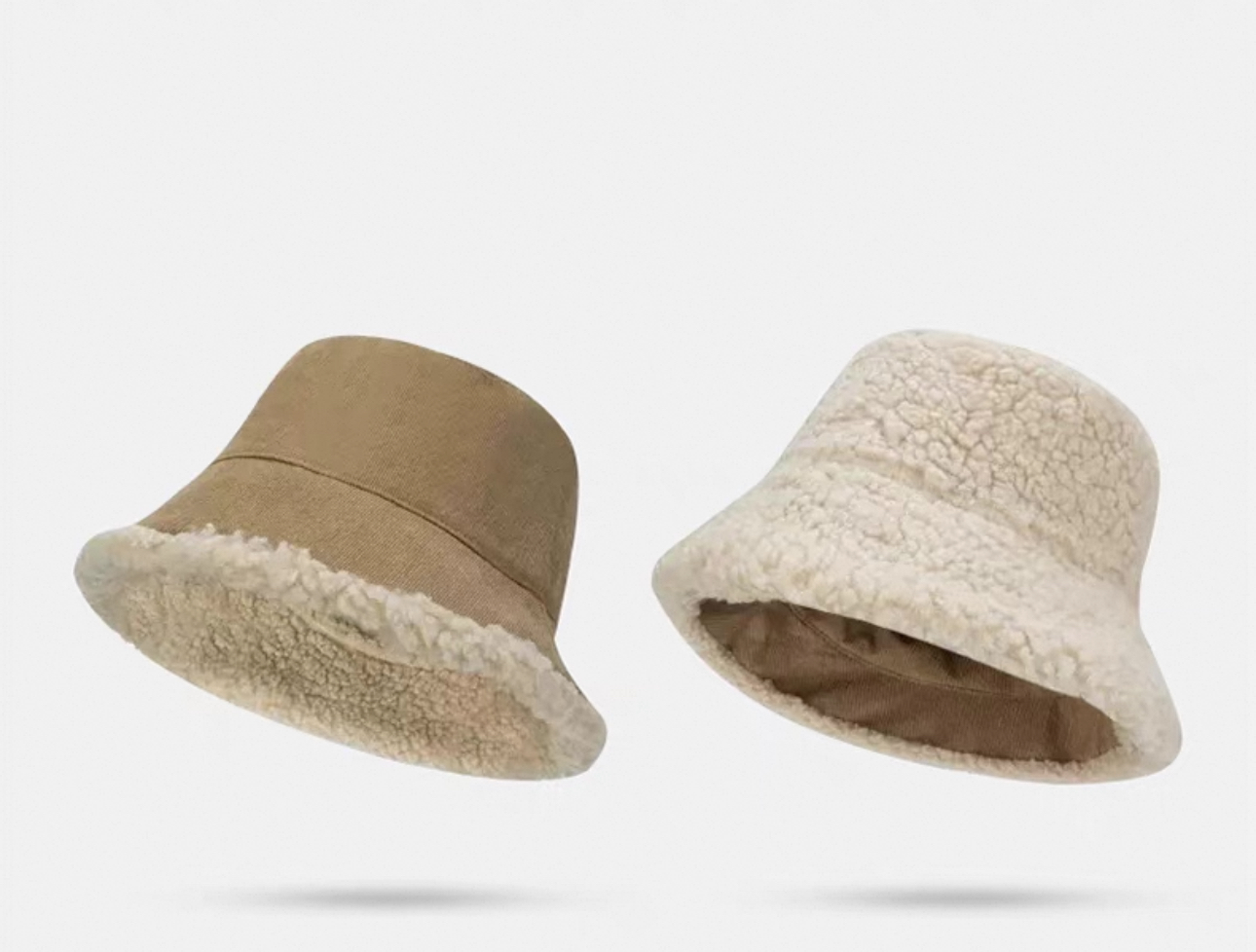 Teddy Trim Reversible Bucket Hat