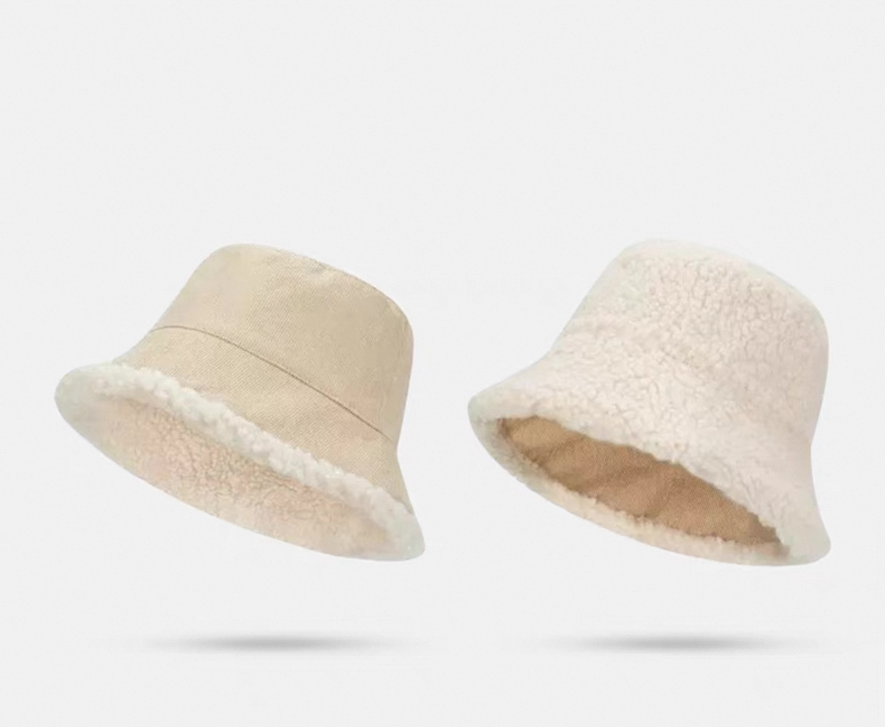 Teddy Trim Reversible Bucket Hat